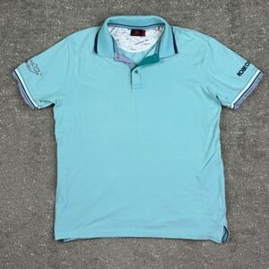 Robe Di Kappa Polo Shirt Mens XL Blue St. Vincent Caribbean Sea Embroidered